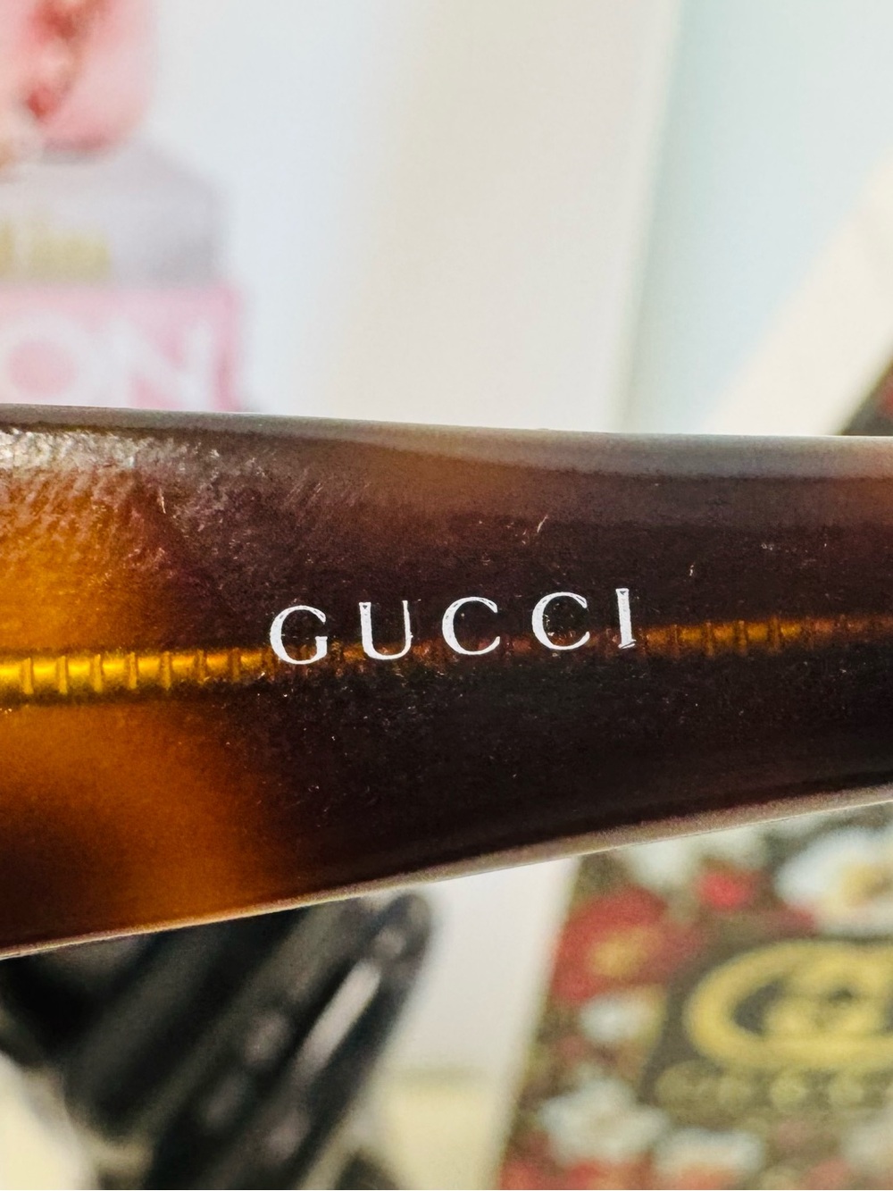 Gucci Brown Gradient Oversized Round Sunglasses - Picture 7 of 8